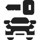Icon Schlüssel über einem Auto